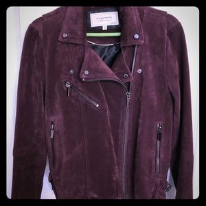 Bagatelle Burgundy Suede Jacket Size Medium
